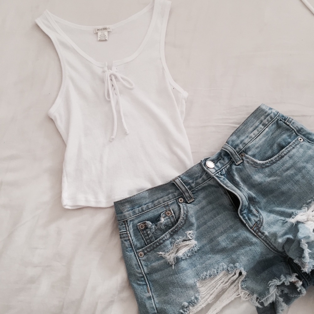 Lace Up Crop Top